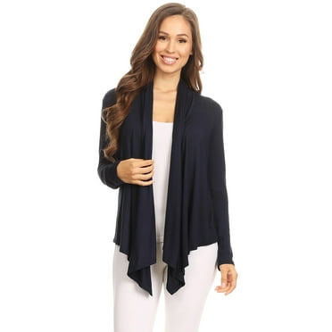 Women's Casual Long Sleeve Drape Front Open Jacket Cardigan