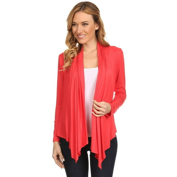 Women's Casual Long Sleeve Drape Front Open Jacket Cardigan