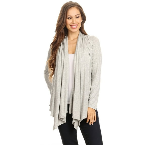 Women's Casual Long Sleeve Drape Front Open Jacket Cardigan