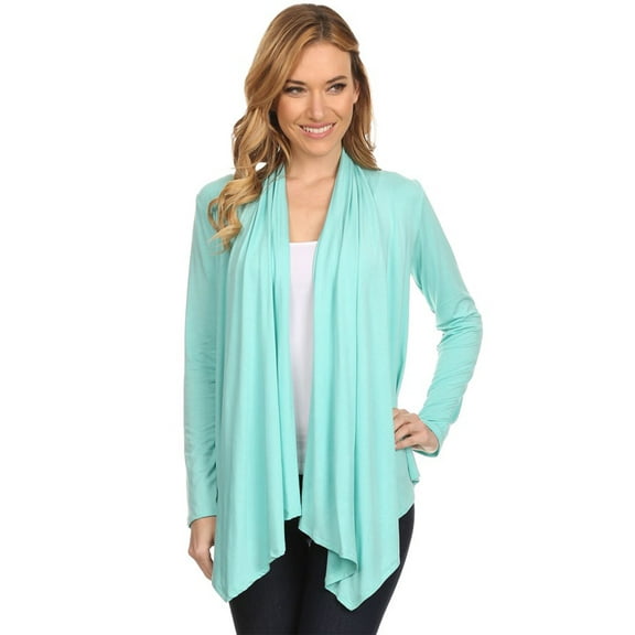 Women's Casual Long Sleeve Drape Front Open Jacket Cardigan