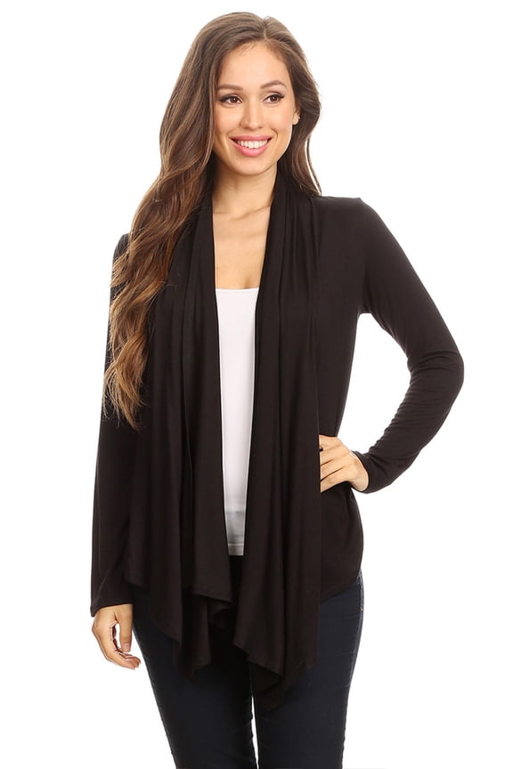 Women's Casual Long Sleeve Drape Front Open Jacket Cardigan