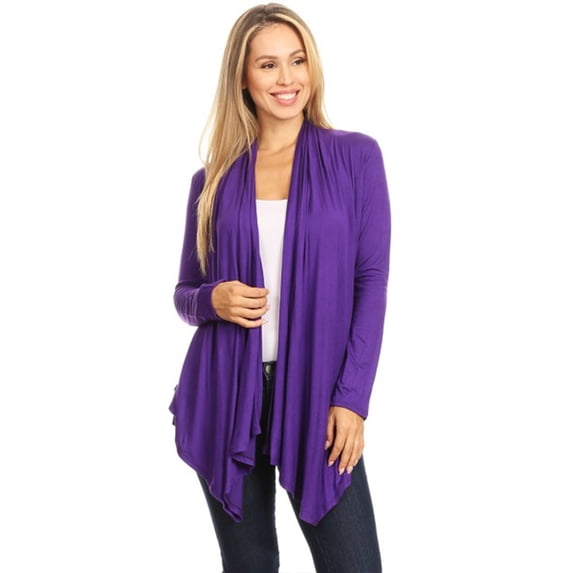 Women's Casual Long Sleeve Drape Front Open Jacket Cardigan