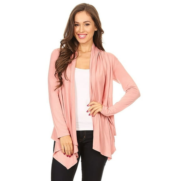 Women's Casual Long Sleeve Drape Front Open Jacket Cardigan