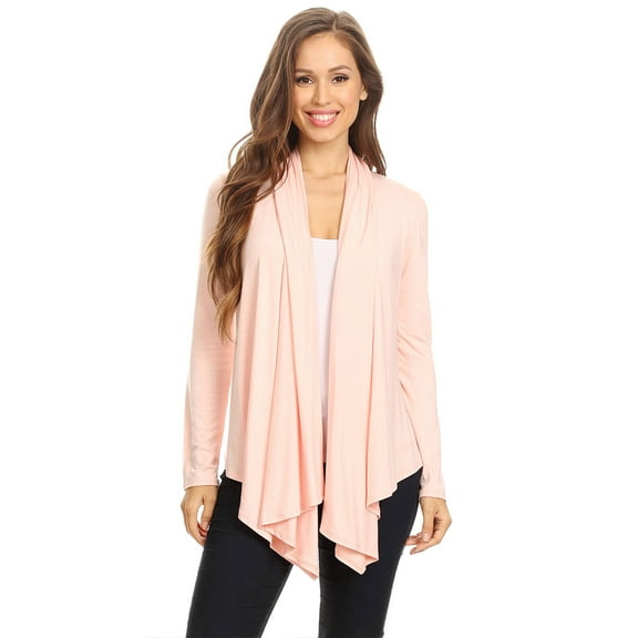 Women's Casual Long Sleeve Drape Front Open Jacket Cardigan