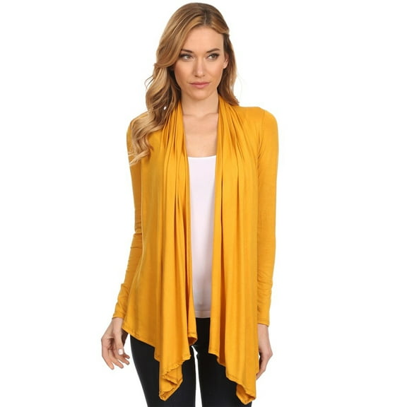 Women's Casual Long Sleeve Drape Front Open Jacket Cardigan