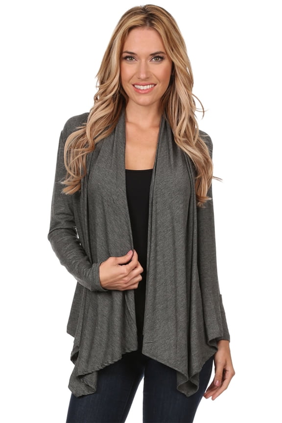 Women's Casual Long Sleeve Drape Front Open Jacket Cardigan