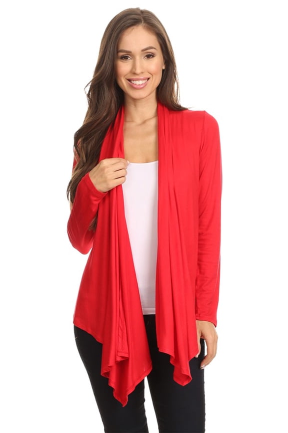 Women's Casual Long Sleeve Drape Front Open Jacket Cardigan