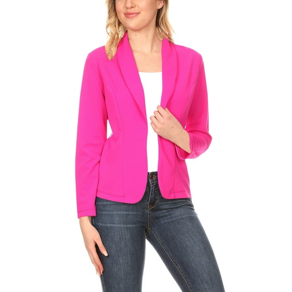 Women's Casual Long Sleeves Office Workwear Solid Blazer Jacket