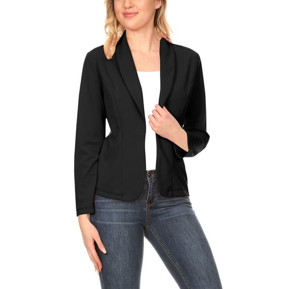 Women's Casual Long Sleeves Office Workwear Solid Blazer Jacket