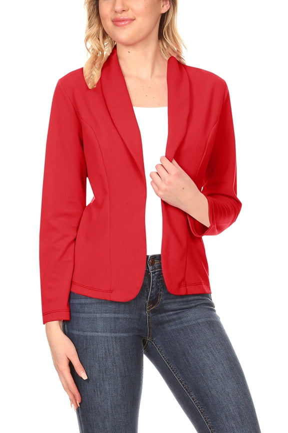 Women's Casual Long Sleeves Office Workwear Solid Blazer Jacket