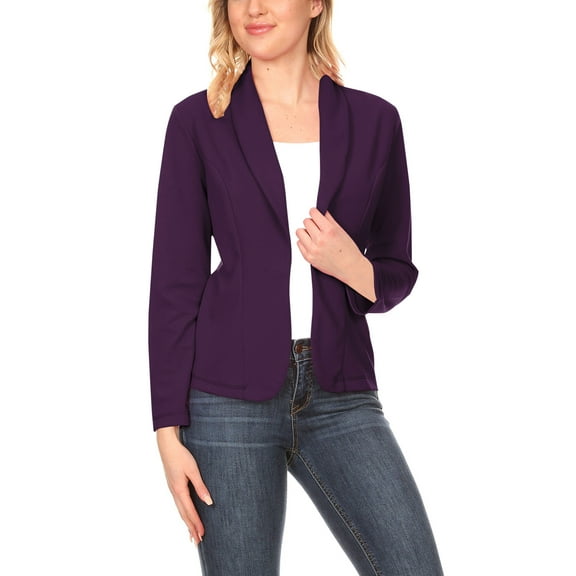 Women's Casual Long Sleeves Office Workwear Solid Blazer Jacket