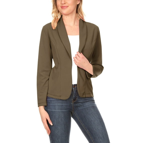 Women's Casual Long Sleeves Office Workwear Solid Blazer Jacket