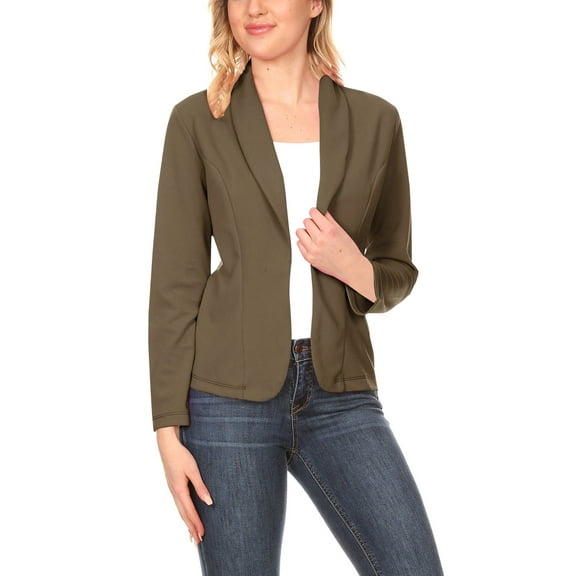 Women's Casual Long Sleeves Office Workwear Solid Blazer Jacket