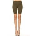 thumbnail image 1 of MOA COLLECTION Women's Casual Slim Fit High Waist Comfy Stretch Elastic Waistband Biker Shorts, 1 of 6