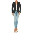 thumbnail image 1 of MOA COLLECTION Women's Casual Solid Office Work Wear Long Sleeve Fitted Open Front Blazer Jacket, 1 of 7