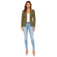 thumbnail image 1 of Women's Casual Solid Office Work Wear Long Sleeve Fitted Open Front Blazer Jacket, 1 of 8
