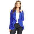 thumbnail image 1 of Women's Classic Draped Open Front Blazer Casual Workwear Long Sleeve Jacket, 1 of 5