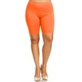 thumbnail image 1 of Women's Plus Size Casual Basic Solid Biker Shorts Pants, 1 of 4