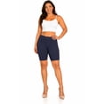 thumbnail image 1 of Women's Plus Size Casual Basic Solid Biker Shorts Pants, 1 of 4