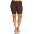 thumbnail image 1 of Women's Plus Size Casual Basic Solid Biker Shorts Pants, 1 of 4