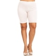 thumbnail image 1 of Women's Plus Size Casual Basic Solid Biker Shorts Pants, 1 of 4