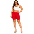 thumbnail image 1 of Women's Plus Size Casual Basic Solid Biker Shorts Pants, 1 of 5