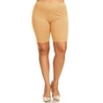 thumbnail image 1 of Women's Plus Size Casual Basic Solid Biker Shorts Pants, 1 of 4