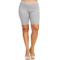 thumbnail image 1 of Women's Plus Size Casual Basic Solid Biker Shorts Pants, 1 of 4