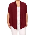 thumbnail image 1 of Women's Plus Size Casual  Open Front  Short Sleeve Cardigan, 1 of 2