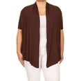 thumbnail image 1 of Women's Plus Size Casual  Open Front  Short Sleeve Cardigan, 1 of 5