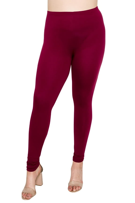 Women's Plus Size Casual Stretch Slim Solid Basic Leggings