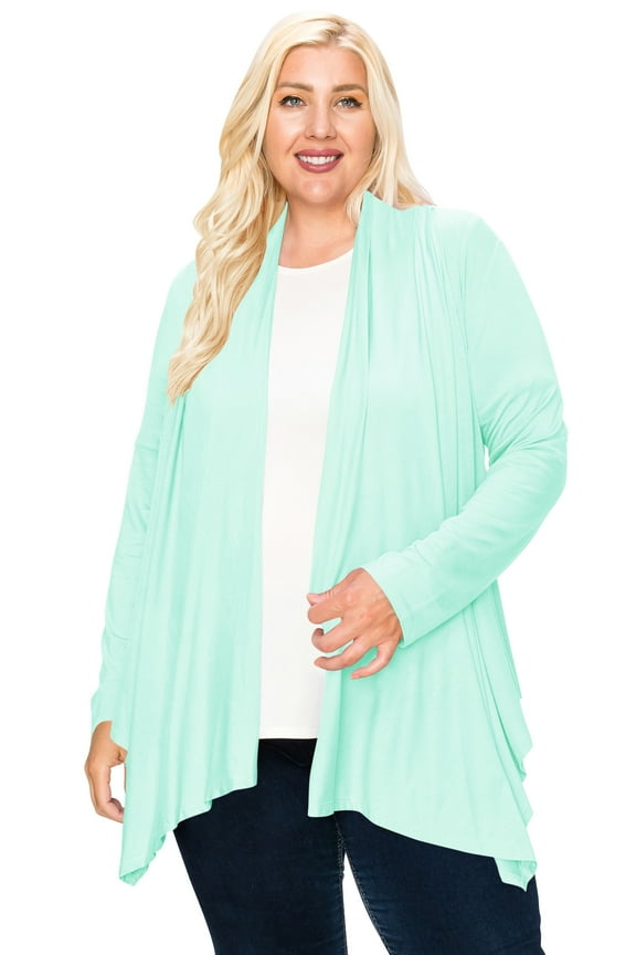 MOA COLLECTION Women's Plus Size Comfortable & Chic Plus Size Cardigan