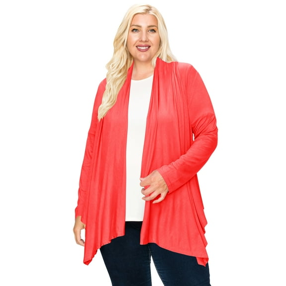 MOA COLLECTION Women's Plus Size Comfortable & Chic Plus Size Cardigan
