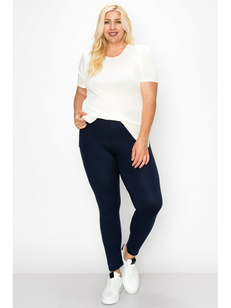 MOA COLLECTION Women's Plus Size Elastic Band Waist Stretch Comfy