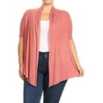 thumbnail image 1 of Women's Plus size Casual Open Front Short Sleeve Cardigan, 1 of 5