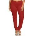thumbnail image 1 of MOA COLLECTION Women's Plus Size Solid Casual Comfy Basic Slim Fit High Waist Jeggings Pants, 1 of 4