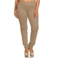 thumbnail image 1 of MOA COLLECTION Women's Plus Size Solid Casual Comfy Basic Slim Fit High Waist Jeggings Pants, 1 of 4