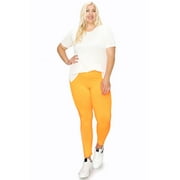 PLUSSIZEHOUSE MOA COLLECTION Women's Plus Size Solid High Waist Full Length Leggings