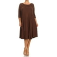 thumbnail image 1 of MOA COLLECTION Women's Plus Size Women's Jersey Knit A-Line Dress, 1 of 6
