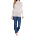thumbnail image 1 of MOA COLLECTION Women's Rayon Spandex Turtle Neck Top Classic Long Sleeve, 1 of 3