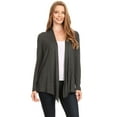thumbnail image 1 of Women's Solid Casual Lightweight Long Sleeve Loose Fit Knit Sweater Cardigan, 1 of 4