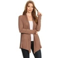 thumbnail image 1 of Women's Solid Casual Lightweight Long Sleeve Loose Fit Knit Sweater Cardigan, 1 of 4
