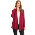 thumbnail image 1 of Women's Solid Casual Lightweight Long Sleeve Loose Fit Knit Sweater Cardigan, 1 of 4