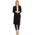 thumbnail image 1 of MOA COLLECTION Women's Solid Casual Loose Fit Long Sleeve Pocket Open Front Duster Cardigan, 1 of 5
