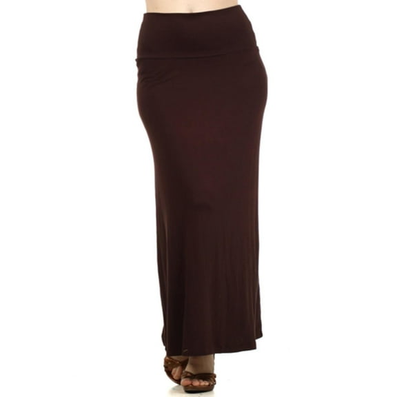 MOA COLLECTION Women's Ultra Comfort Stretch Maxi Skirt Relaxed Fit for Everyday Elegance