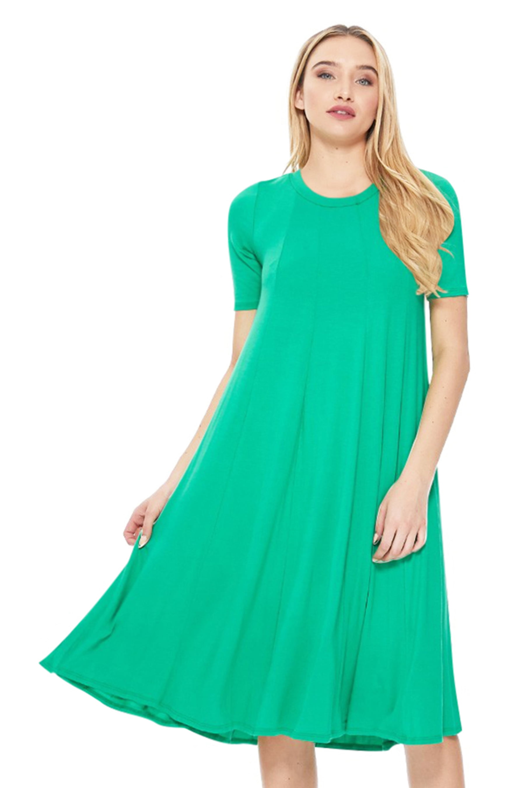 green emerald velvet dress Rihoas Dark Green Ribbed Knit Polo Dress Slim Fit Contrast Trim Mini, Green / M