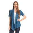 thumbnail image 1 of MOA Collection Casual Open Front Short Sleeve Cardigan, 1 of 5