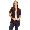 thumbnail image 1 of MOA Collection Casual Open Front Short Sleeve Cardigan, 1 of 5