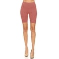 thumbnail image 1 of MOA Collection Women's Basic Workout Casual Solid Ribbed Biker Shorts Pants, 1 of 4
