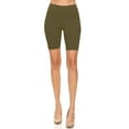 thumbnail image 1 of MOA Collection Women's Basic Workout Casual Solid Ribbed Biker Shorts Pants, 1 of 4